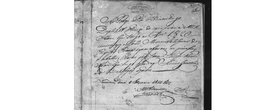 akta urodzin 1820